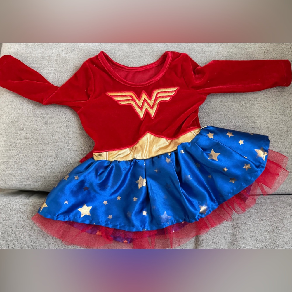 Wonder Woman Kids Costume - Red, Blue, and Gold